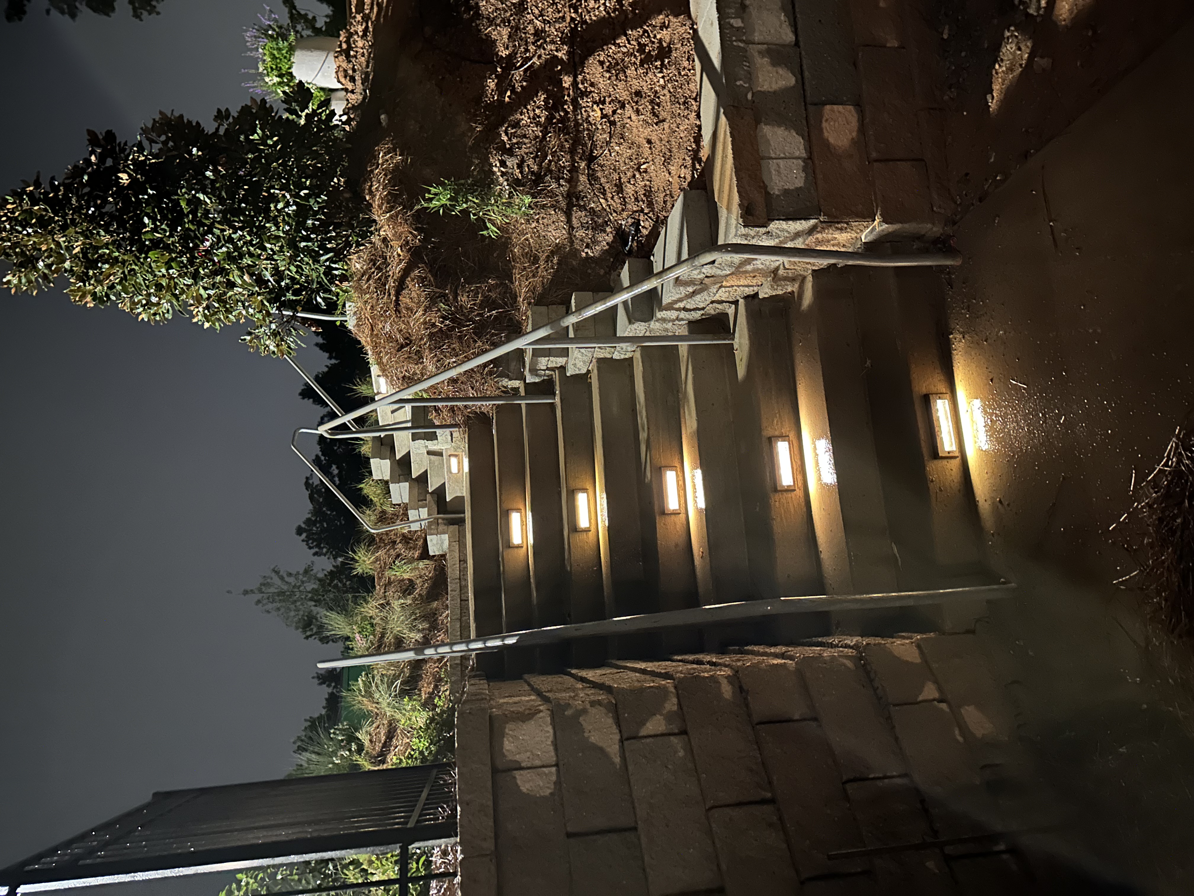 Accent-lit landscape and architecture
